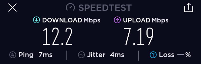 Turbo VPN - Speed Test (Before)